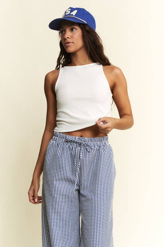 Gingham Boxer Casal Comfy Pants