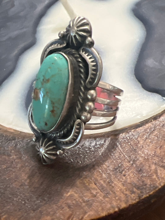 Running Bear Native American Sterling Silver Ring