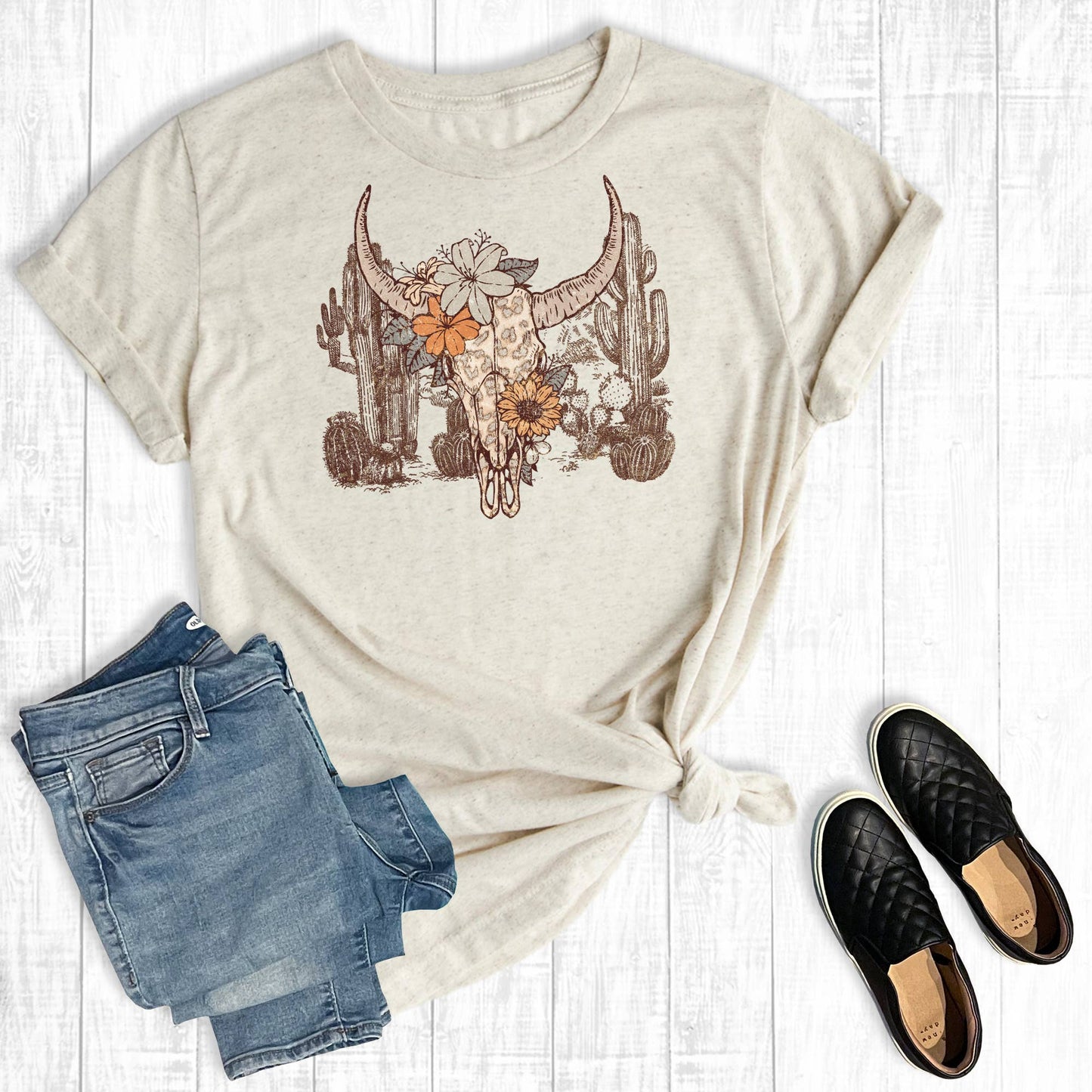 Western Desert Cowskull Graphic Tee