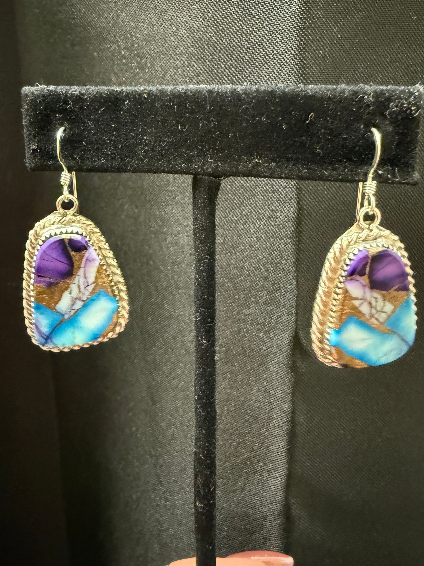 Violet Dahlia Earrings