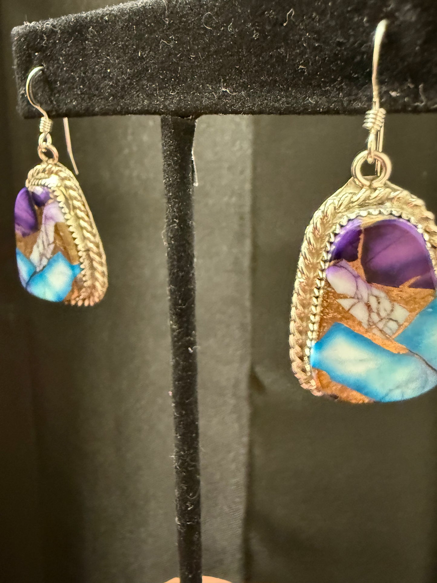 Violet Dahlia Earrings