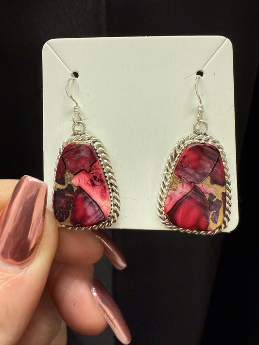 Rose Dahlia Earrings