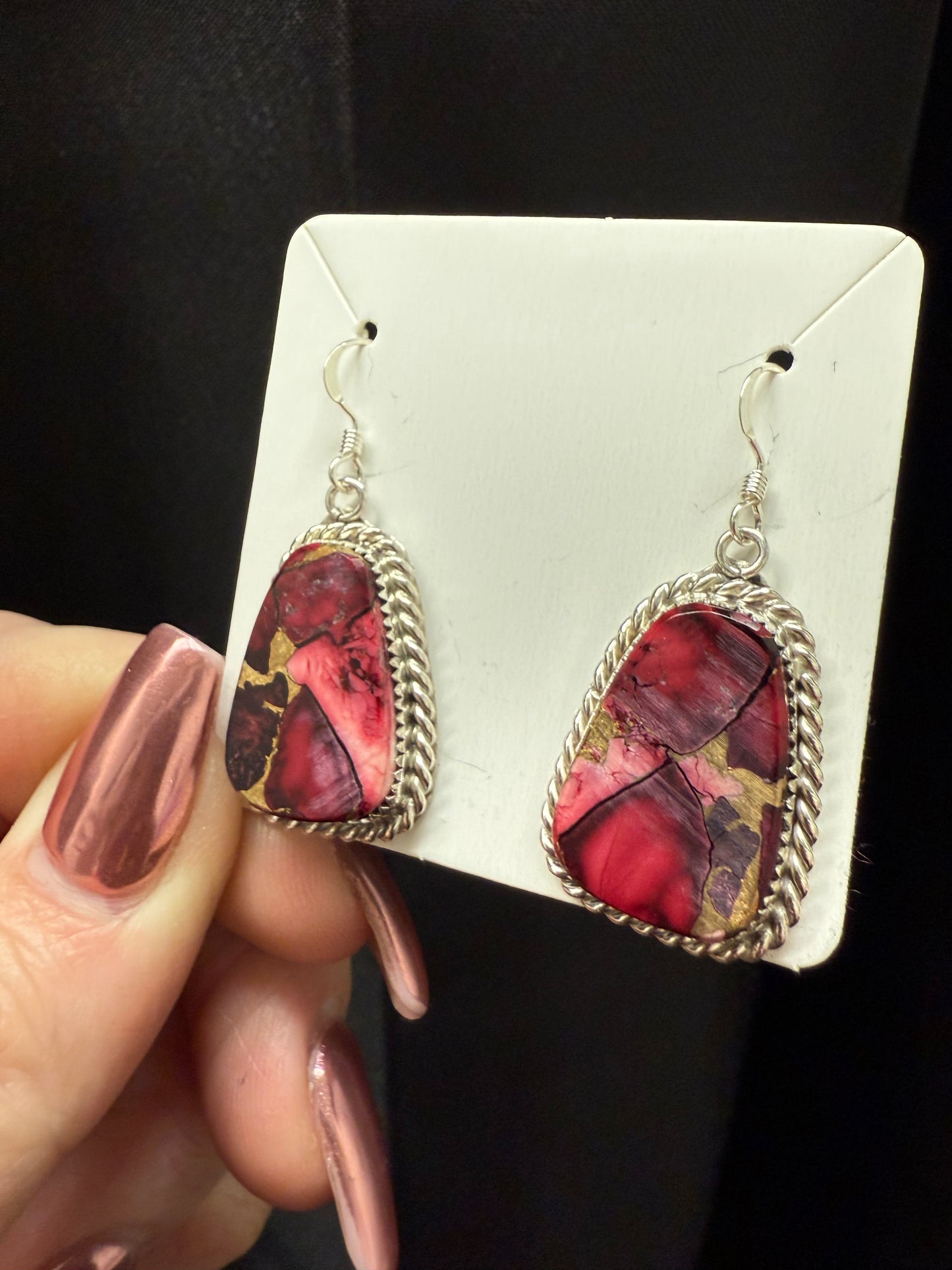 Rose Dahlia Earrings