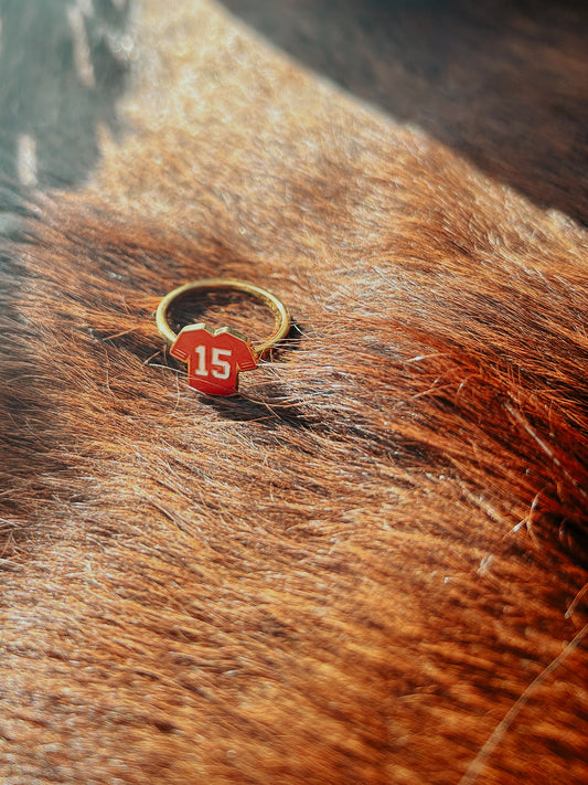 15 Red KC Gameday Jersey Goat Ring – Celebrate Kansas City Pride | QB Customs