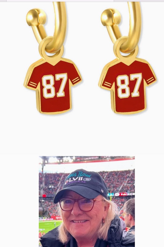 Tight End 87 Kelce KC Huggie Hoops