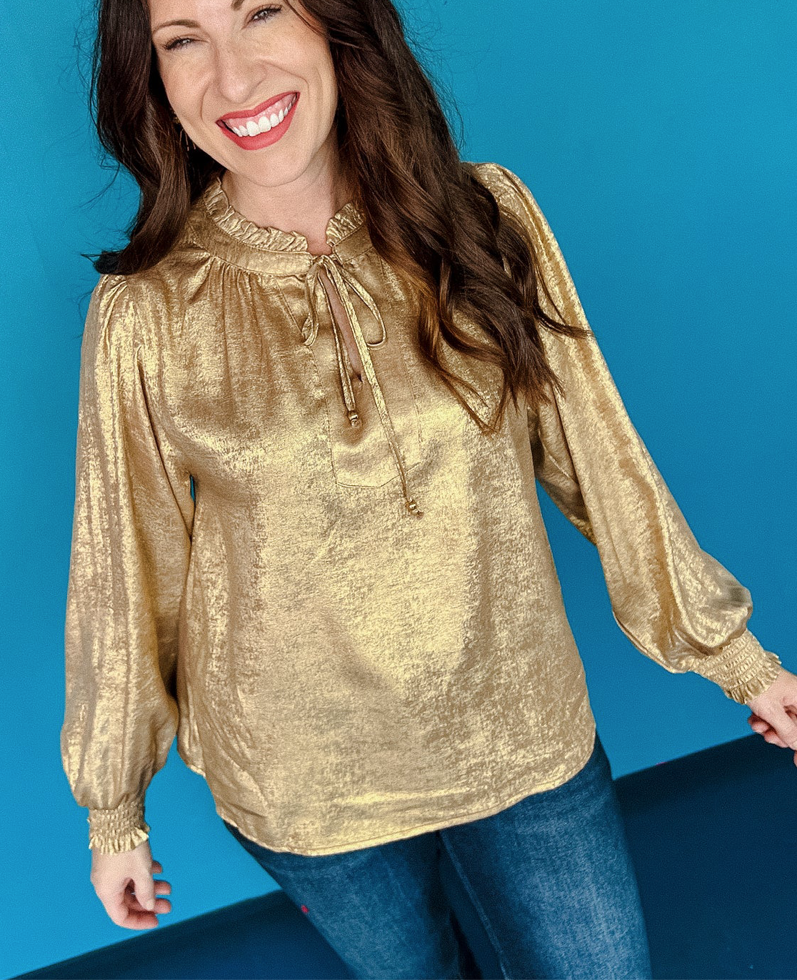 Golden Hour Shimmer Top