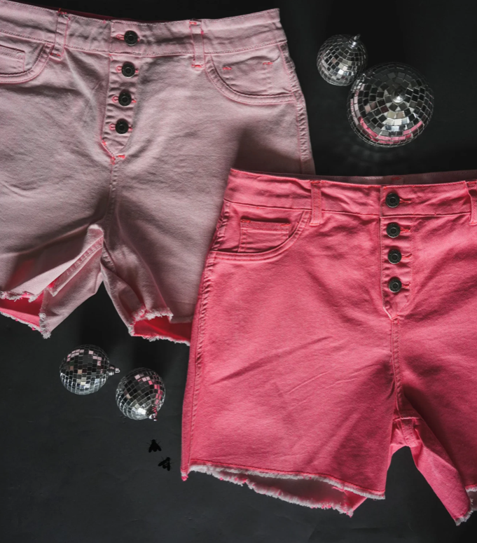 Swap It Out Neon Button Shorts